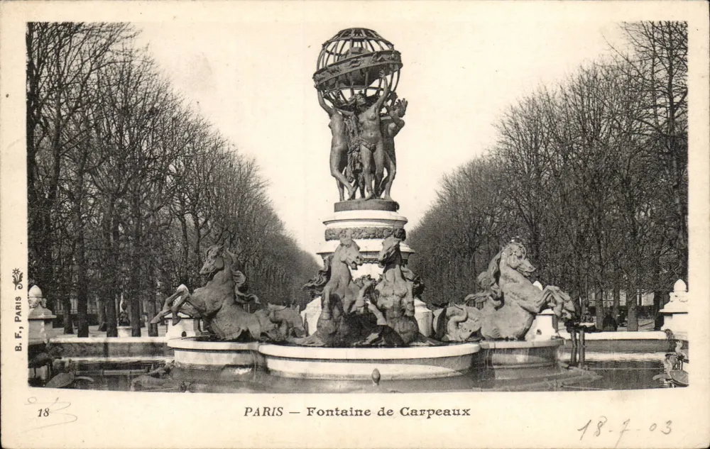 Paris — Fontaine de Carpeaux — B. F., Paris, n°18 - Frente