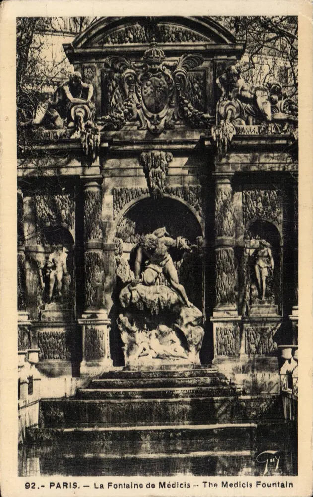 Paris — A Fonte dos Médicis — A Fonte dos Médicis — n°92 - Frente