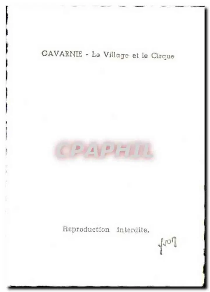 Gavarnie — O Village e o Circo - Verso