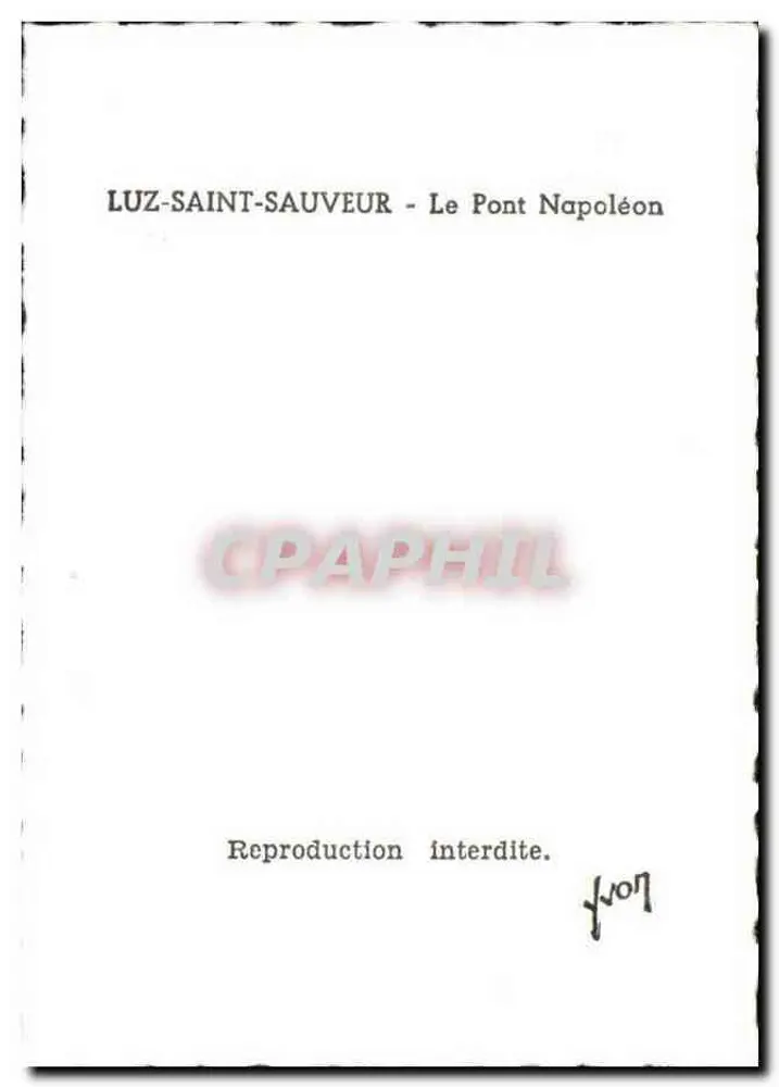 Luz-Saint-Sauveur — O Ponte Napoléon — editor desconhecido - Verso