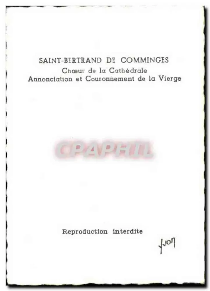 Chor der Kathedrale von Comminges — Saint-Bertrand de Comminges — Reproduktion verboten - Rückseite