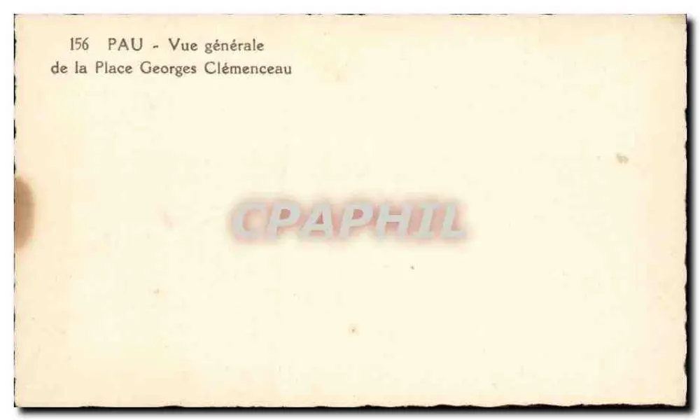 Pau — Vista geral da Praça Georges Clémenceau — 156 - Verso