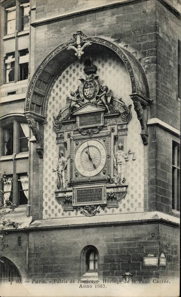 Paris — Palast der Gerechtigkeit — Uhr der Quadraturturm — Jahr 1685 - Vorderseite
