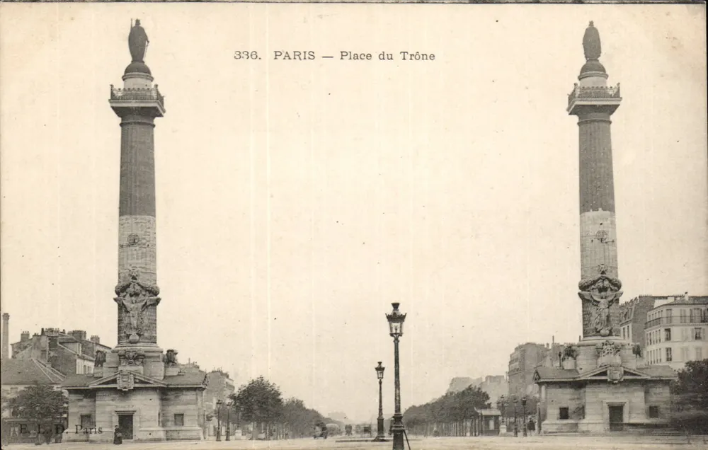 Paris — Praça do Trono — Editor E. Lepage, n° 336 - Frente