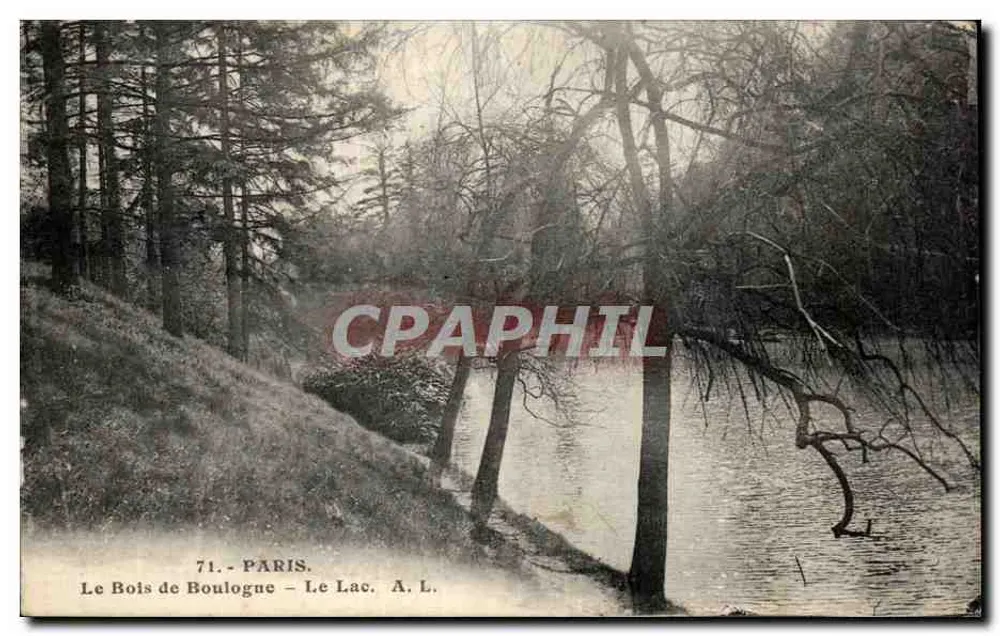 O Bois de Boulogne – O Lago — A. L. - Frente
