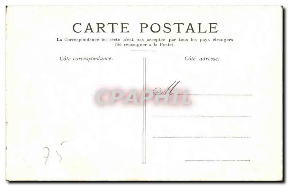 Paris — O Petit-Palais, Champs-Élysées — editor P. P. n° 902 - Verso