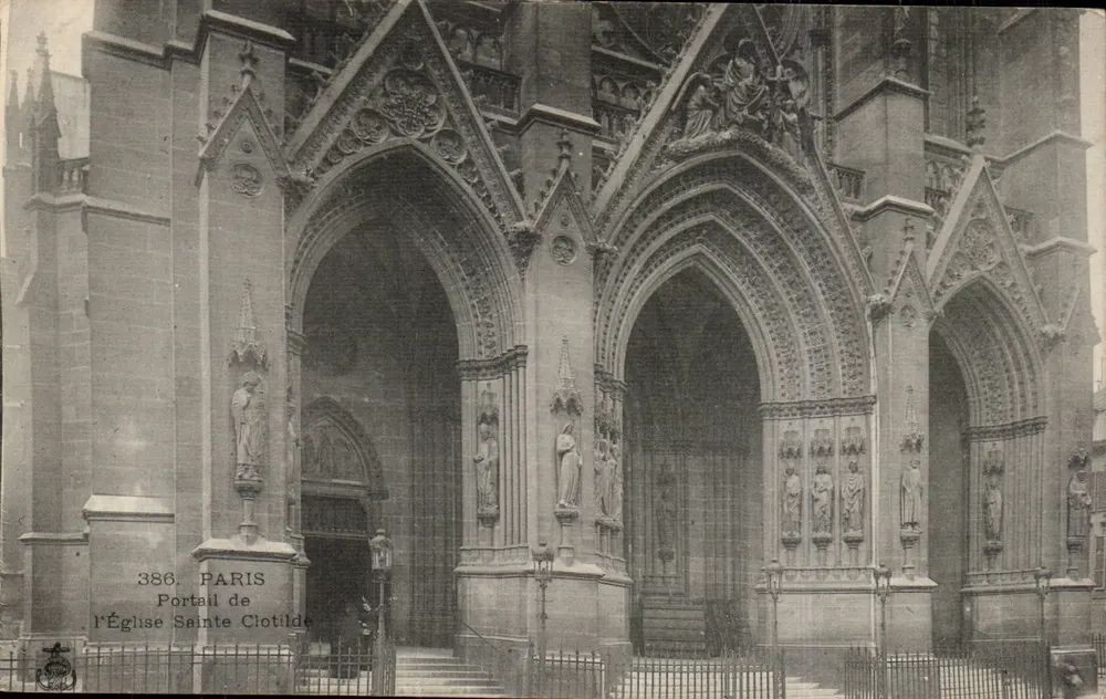 Portal da Igreja Santa Clotilde — Paris — n° 386 - Frente