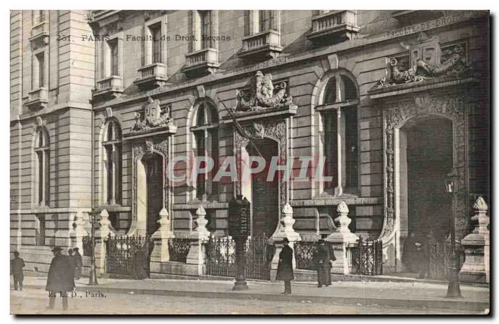 Paris - Faculdade de Direito, Pavage — editor L. L. D., n° 201 - Frente