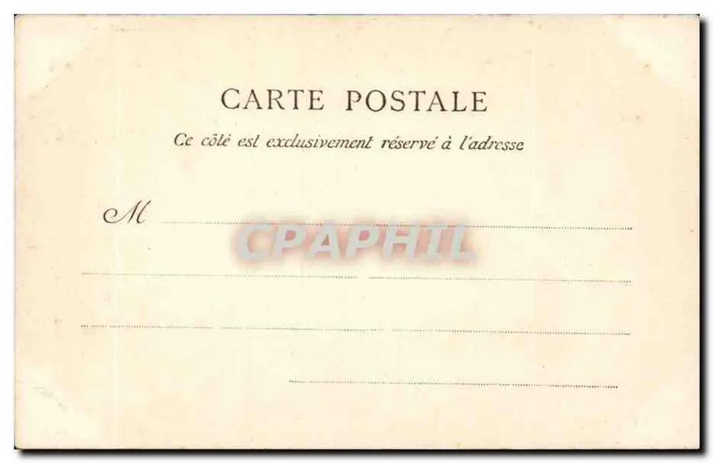 Paris - Faculdade de Direito, Pavage — editor L. L. D., n° 201 - Verso