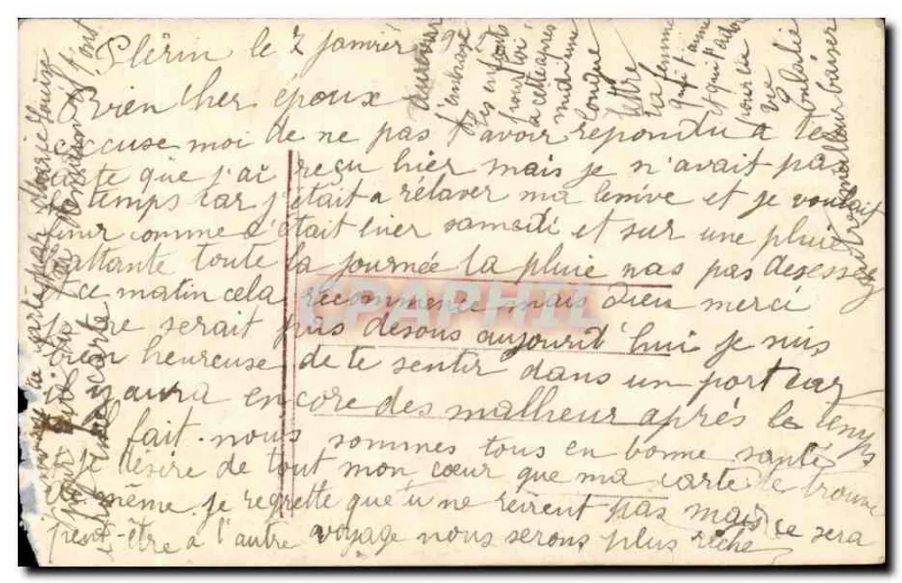 Femme en robe rose tenant un panier de fleurs — éditeur Luna, n° 208 - Verso