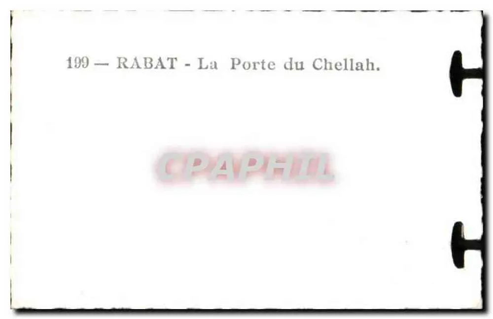 Rabat — Drzwi Chellah — n°199 - Rewers