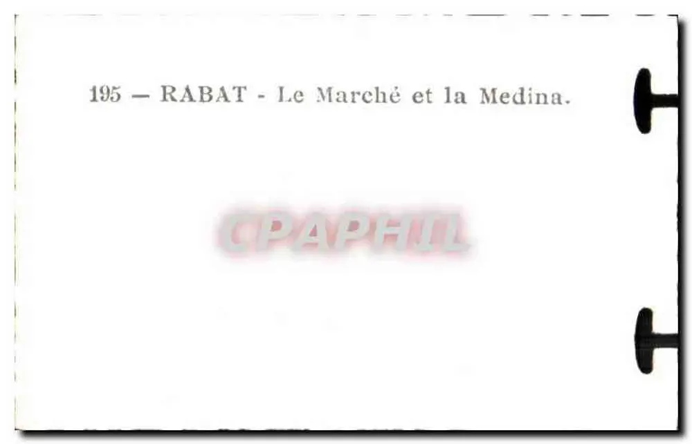 Rabat — The Market and the Medina — n°195 - Back
