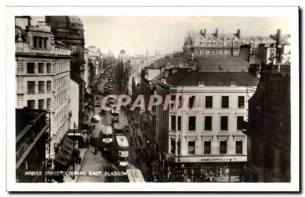 Argyle Street, Looking East, Glasgow — Robert Simpson & Son Ltd — n° XVI - Recto
