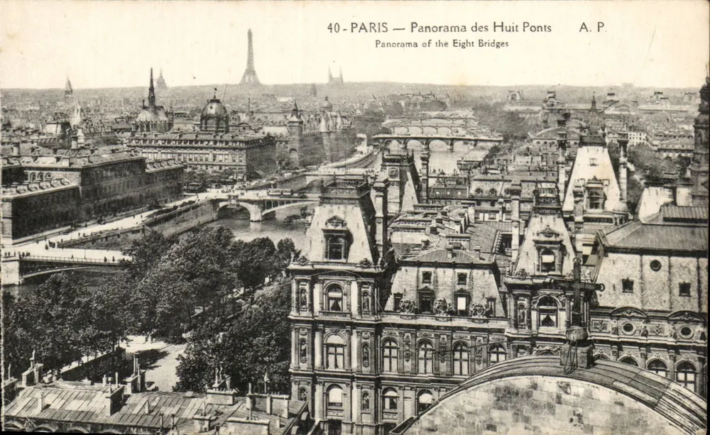 Parigi — Panorama dei Otto Ponti — A. P. - Recto