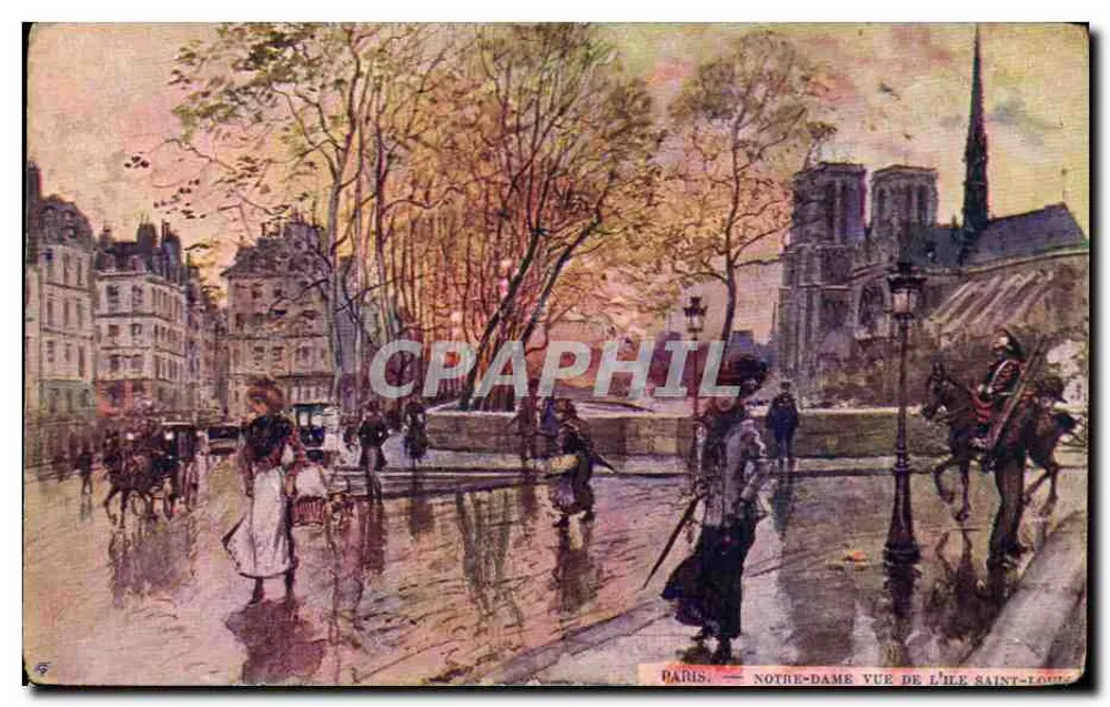 Paris — Notre-Dame vue de l'Île Saint-Louis — éditeur non identifié - Recto