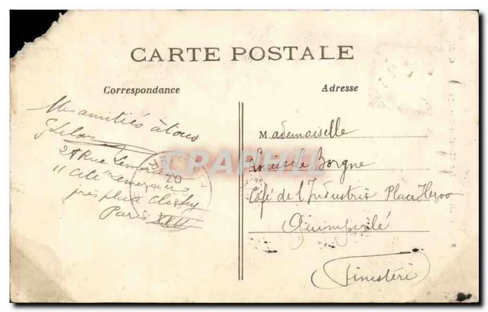 Paris — Le Moulin Rouge — Editor M. M. (n° 54) - Verso