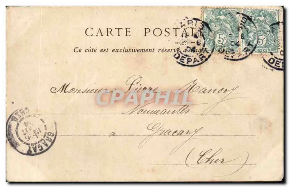 Paris — Arco do Triunfo do Carrousel — Importado - Verso