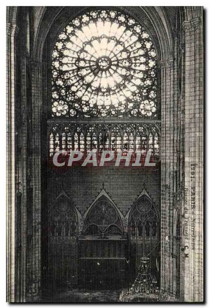 Rosace da catedral Notre-Dame — Paris — editor S.M. (Série 1931) - Frente
