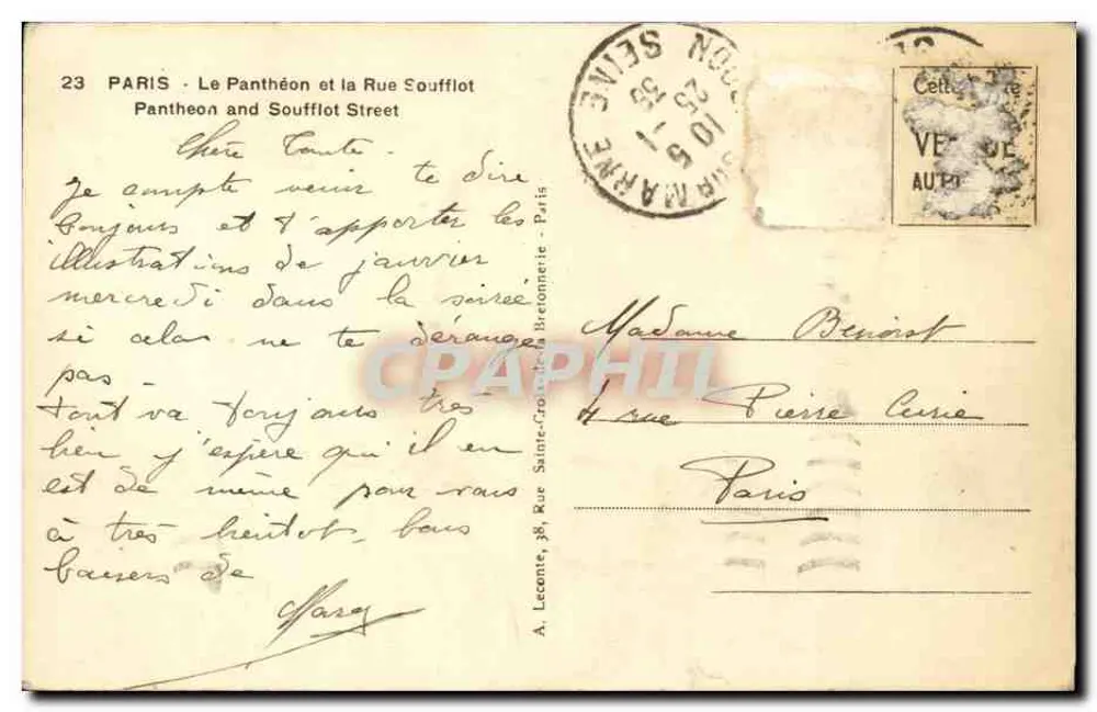Paris - O Panteão e a Rue Soufflot — editor APULLA - Verso