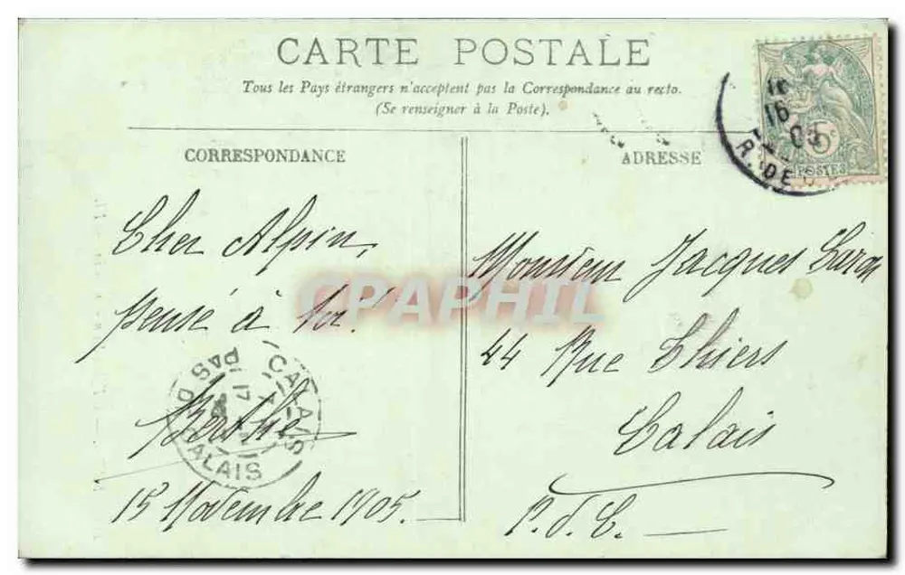 Paris — A Igreja de São Agostinho — LL. n°210 - Verso