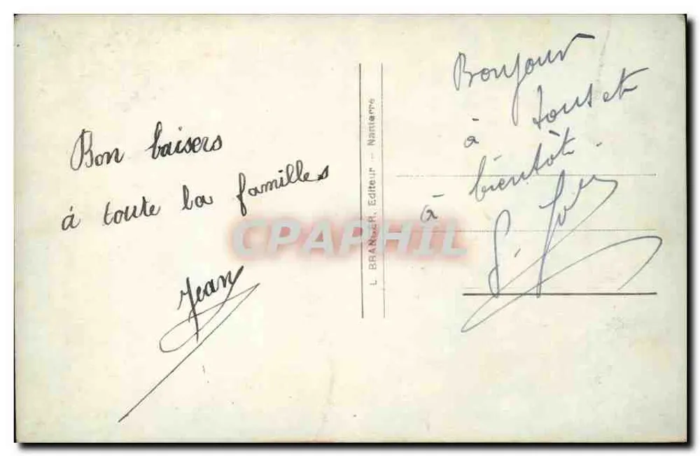 Enfant avec panier de fleurs — décor floral — éditeur L. Branser, Nantes, n° 4183 - Verso