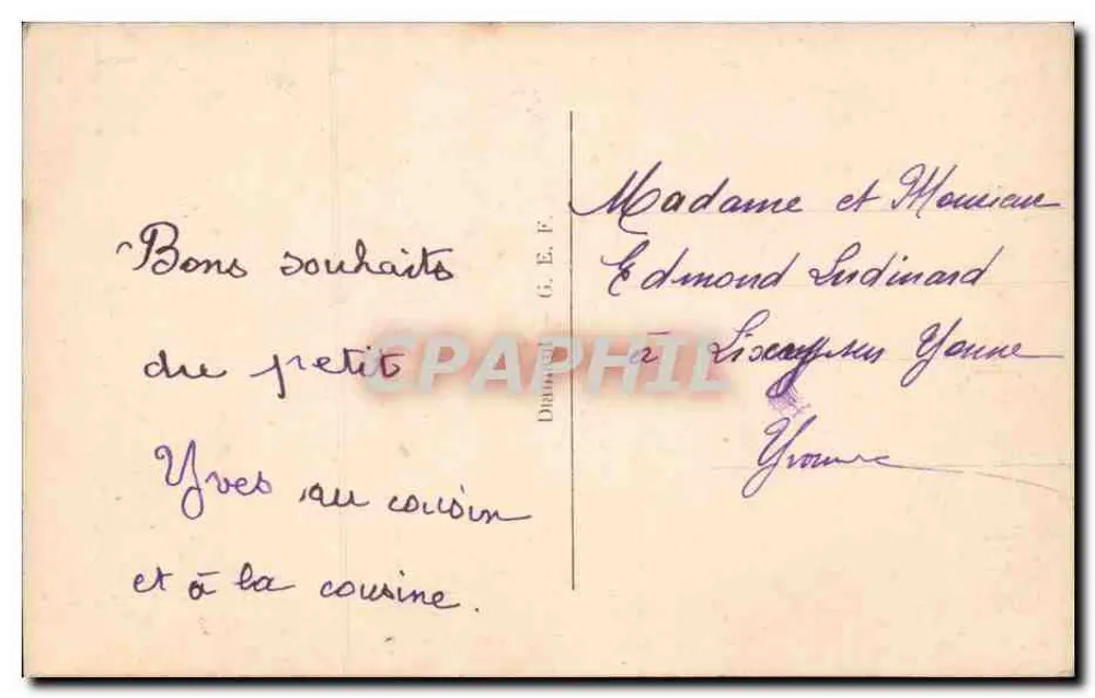 Kind im Winterkleid — Weihnachtszene — Verlag Léo, Paris, Nr. 1821 - Rückseite
