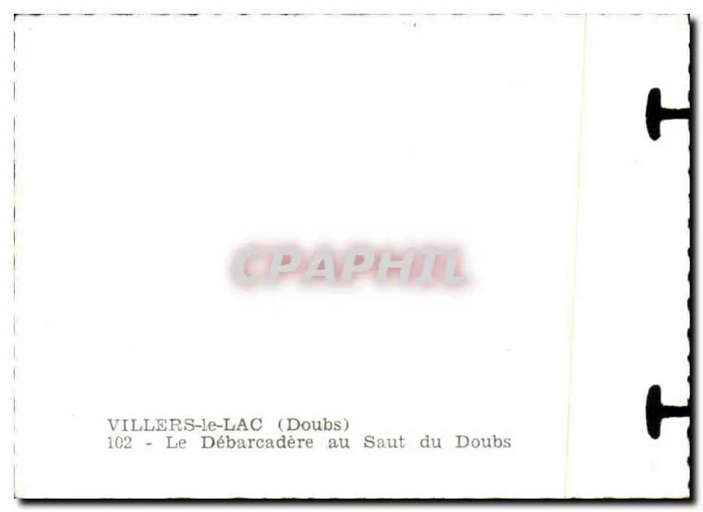 Villers-le-Lac — Le Débarcadère au Saut du Doubs — 102 - Verso