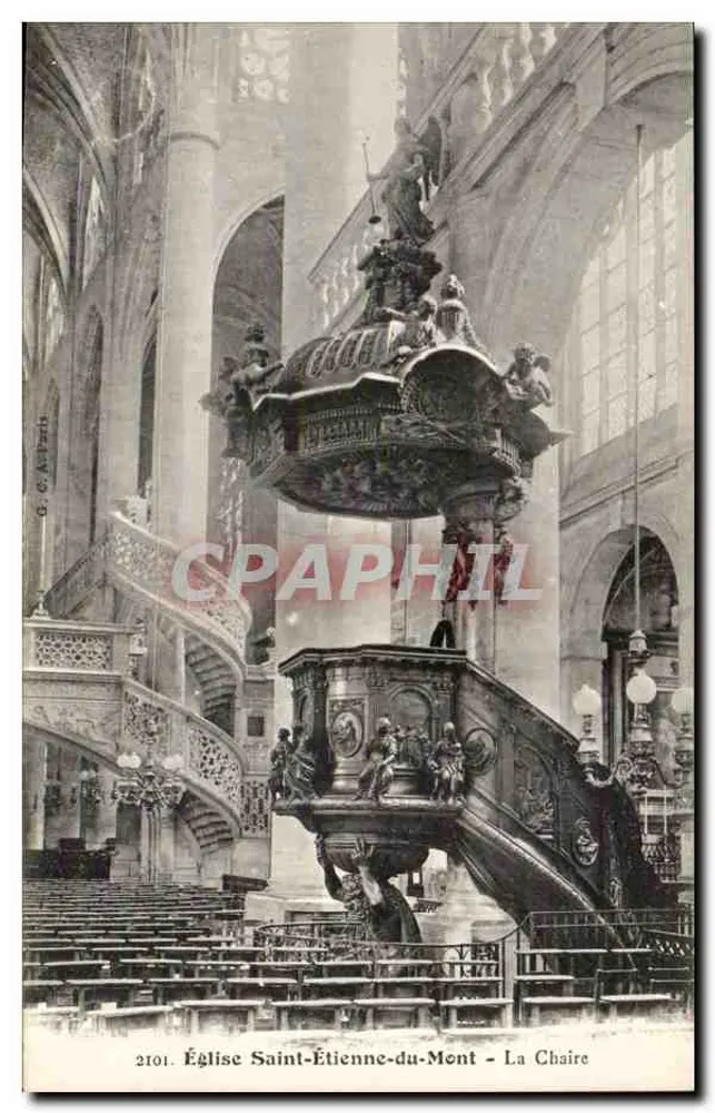 Kirche Saint-Étienne-du-Mont - Die Kanzel — G. C. Paris, Nr. 2101 - Vorderseite