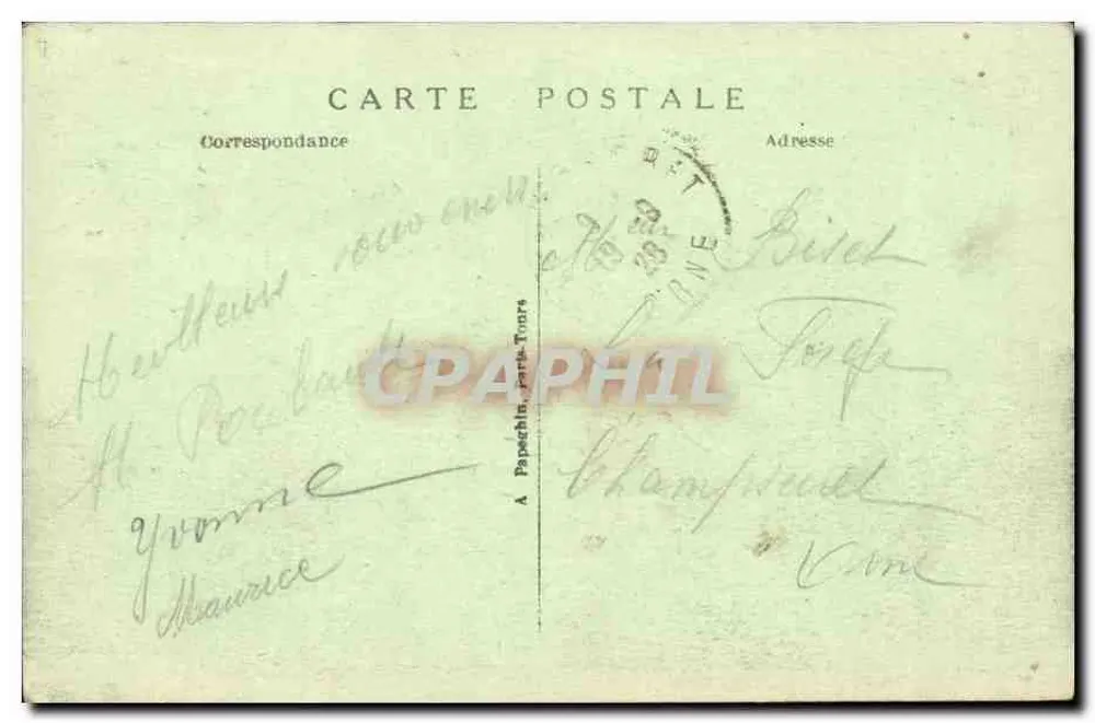 Paris — O Arco do Triunfo do Carrousel e o Monumento a Gambetta — A.P. 118 - Verso