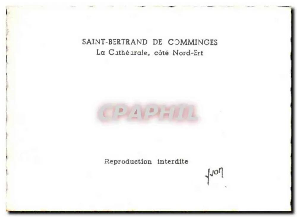 Saint-Bertrand de Comminges — A Catedral, lado Nordeste — Editor desconhecido - Verso