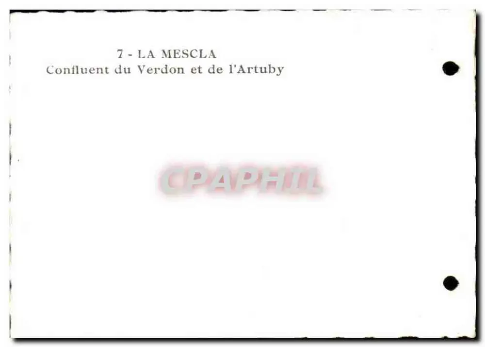 Die Mescla — Zusammenfluss des Verdon und Artuby — - Rückseite