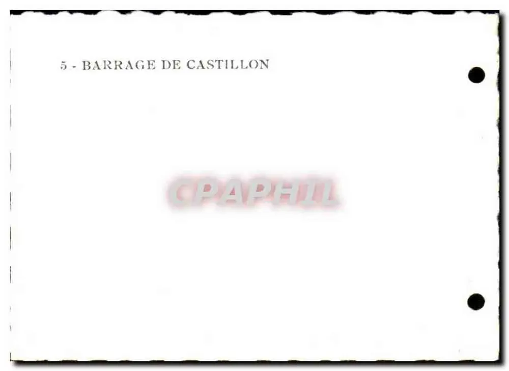 Staudamm von Castillon — Panoramablick — Nr. 5 - Rückseite