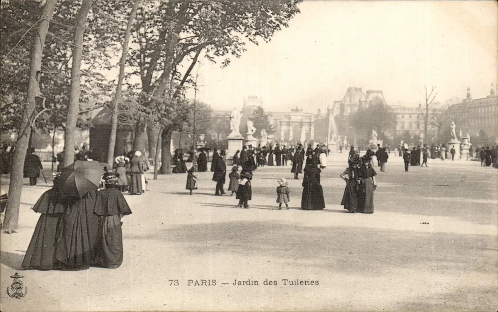Jardim das Tuileries — Paris — editor anônimo, n° 73 - Frente