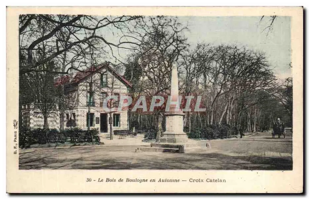 Le Bois de Boulogne en Automne — Croix Catelan — E.F. Paris n°30 - Recto