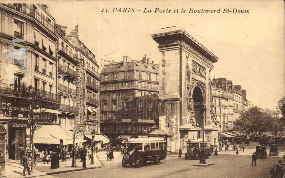 PARIS — La Porta e il Boulevard St-Denis — editore L. P. M. — n° 23 - Recto