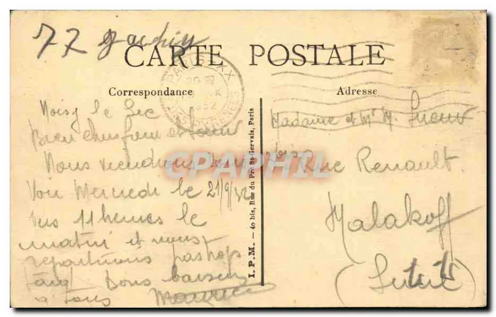 PARIS — La Porta e il Boulevard St-Denis — editore L. P. M. — n° 23 - Verso
