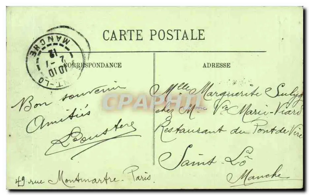 Paris — Rue Turbigo und die Statue der Republik — LL. — N° 102 - Rückseite