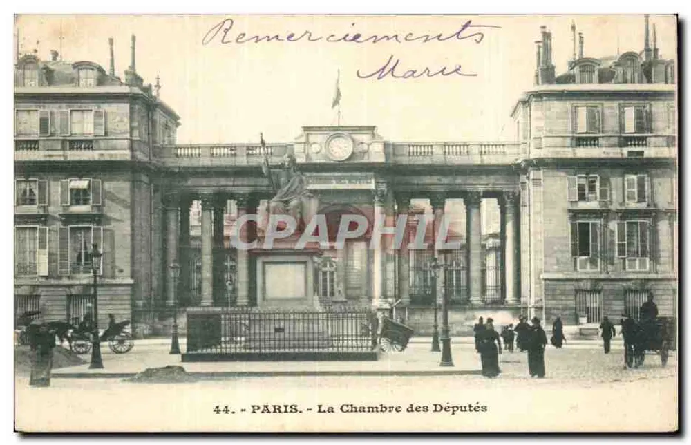 Paris - The Chamber of Deputies — anonymous publisher, no. 44 - Front