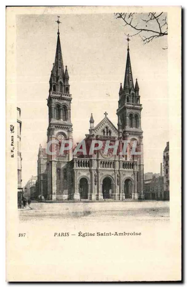 Paris — Igreja de São Ambrosio — B. F., Paris, n° 107 - Frente