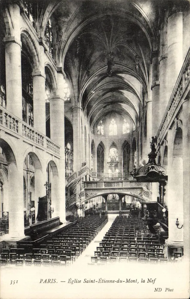 PARIS. — Église Saint-Étienne-du-Mont, la Nef — ND Phot, n° 351 - Recto