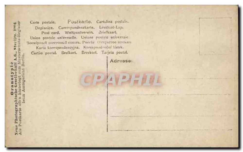 Zwei junge Mädchen mit Notenblättern — Verlag Granotypie, Berlin, 1904 - Rückseite