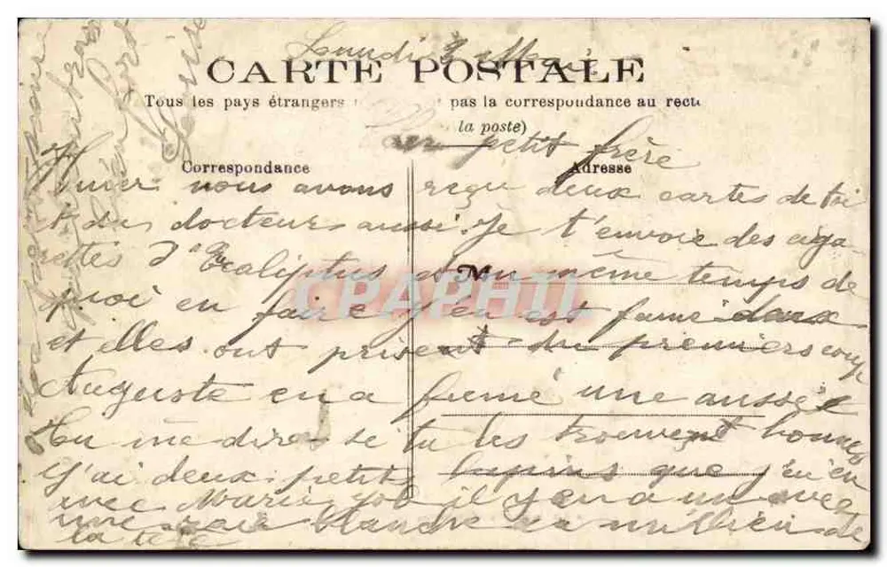 Corrida de carros em Sarran — desenho de Bartholoméy — 1889 - Verso