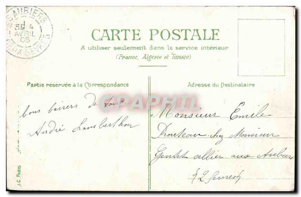 Dernière Étape — scène de prière devant un monument — D'après J. Monge - Verso