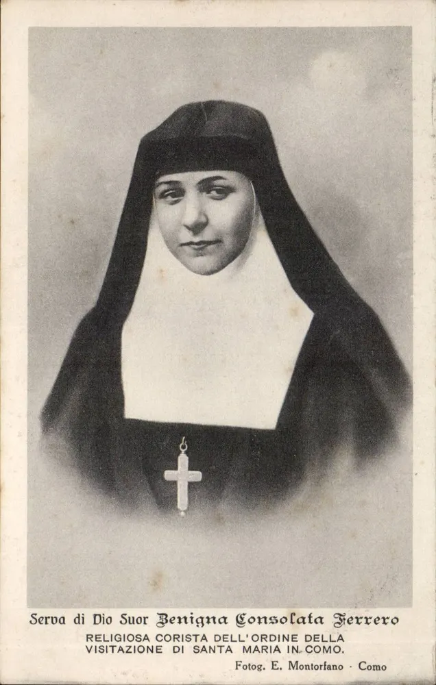 Schwester Benigna Consolata Ferrero — From dem Orden der Visitation Santa Maria in Como — Photographie von E. Montorfano - Vorderseite