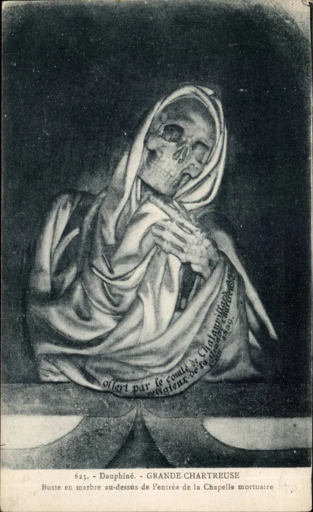 Marmorfigur der Grande Chartreuse — Dauphiné — Verleger M. Bourdey, Grenoble, Nr. 623 - Vorderseite