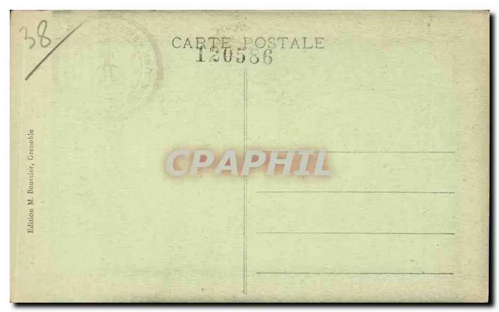 Marmorfigur der Grande Chartreuse — Dauphiné — Verleger M. Bourdey, Grenoble, Nr. 623 - Rückseite
