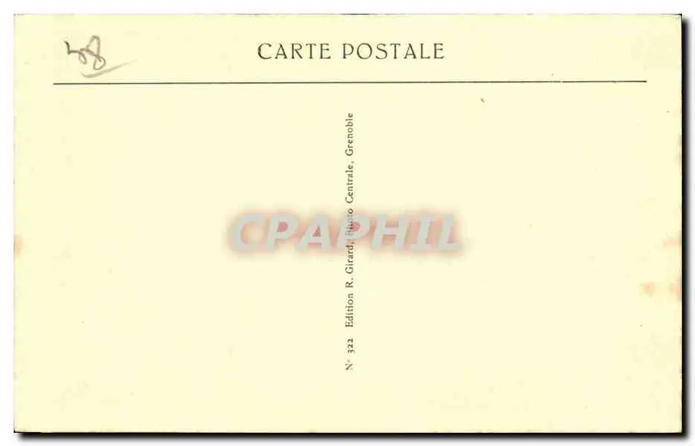La Dent de Crolles — Massif de la Grande Chartreuse — Edição R. Girard, Grenoble - Verso
