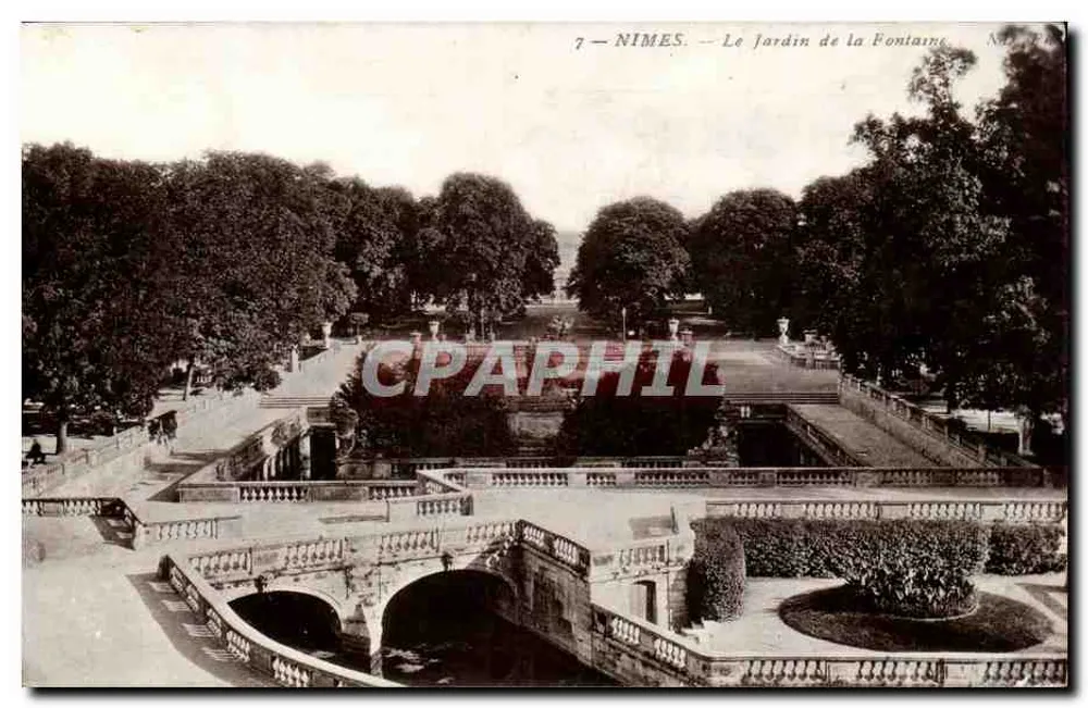 Nîmes — O Jardim da Fontaine — N° 7 - Frente