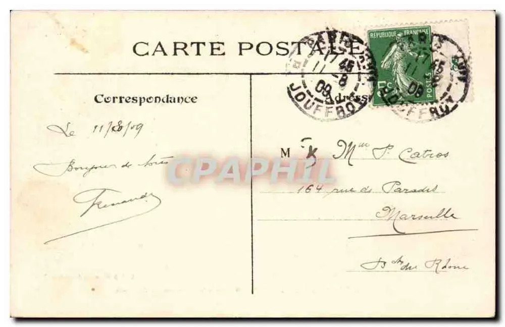 Die Seine durch Paris — Ansicht der Seine stromaufwärts von Auteuil — Verlag L. J. & Cie, Angoulême-Paris - Rückseite