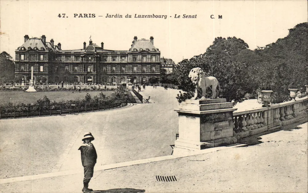 Paris — Jardin du Luxembourg — Le Sénat — C.M. n°47 - Recto